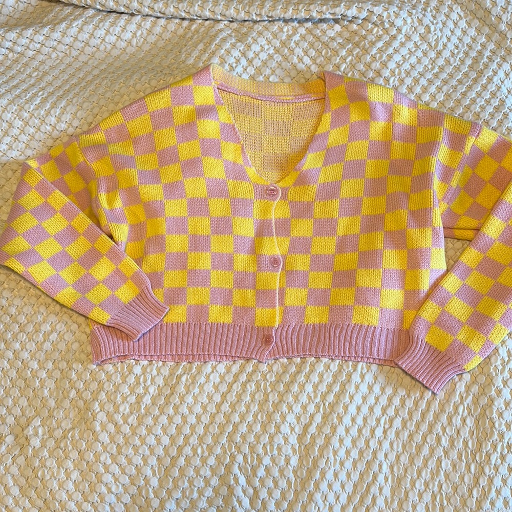 Checkered Cardigan